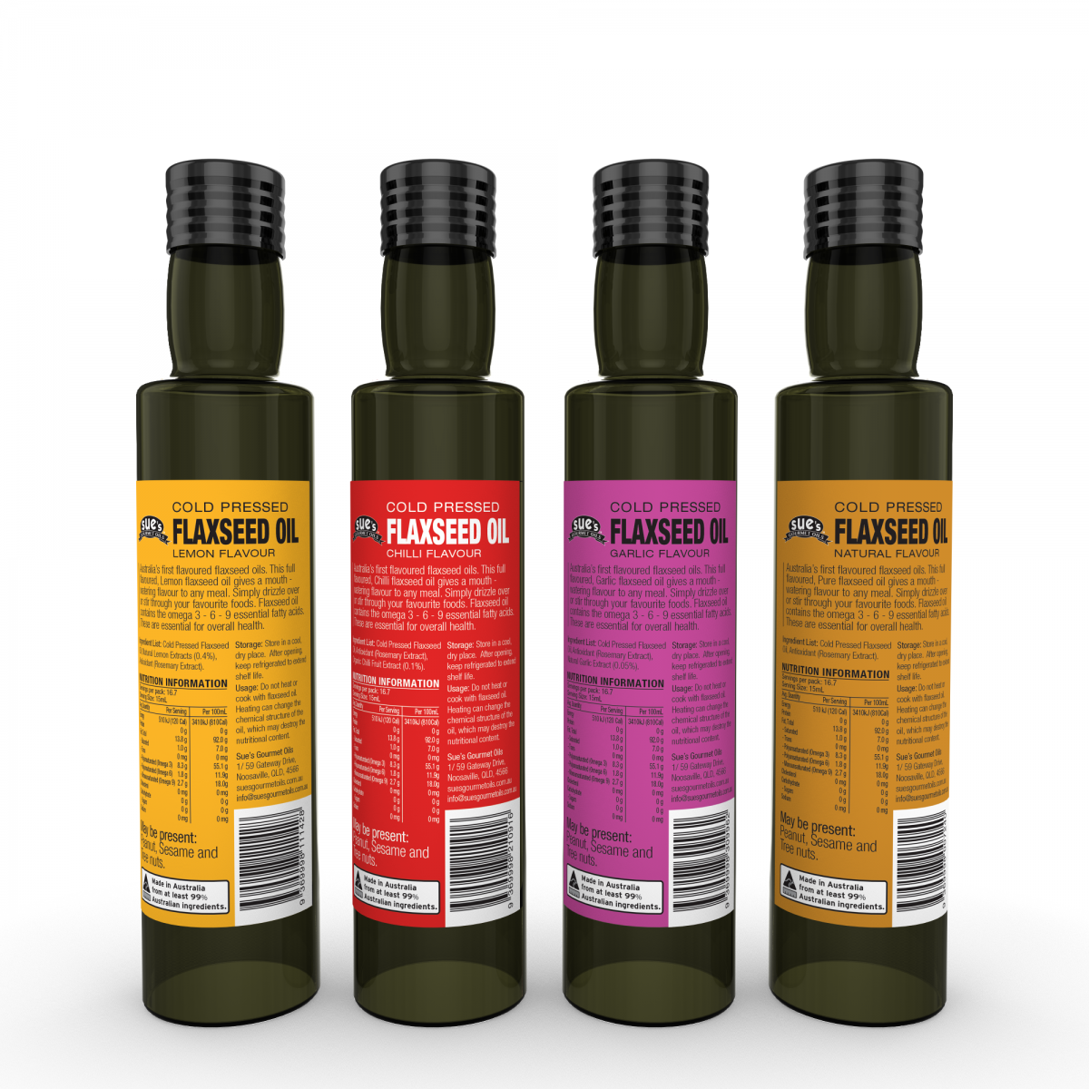 Sue's Gourmet Oils Range Front